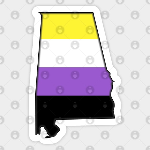 Alabama Non-Binary Pride! Sticker by somekindofguru